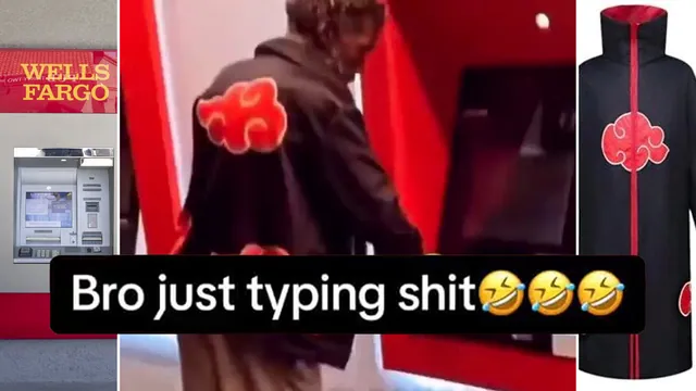 Carte meme Naruto Wells Fargo ATM Guy / Bro Just Typing Shit
