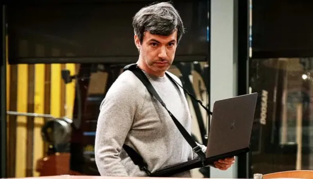 Nathan Fielder With His Laptop meme card
