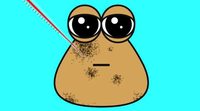 Neglected Pou / Abused Pou meme card