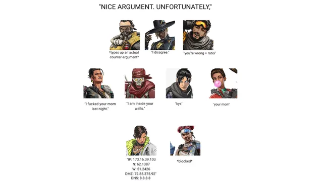 Carte meme Nice Argument. Unfortunately...