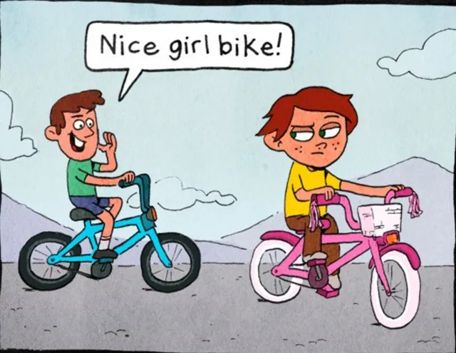 Nice Girl Bike meme card