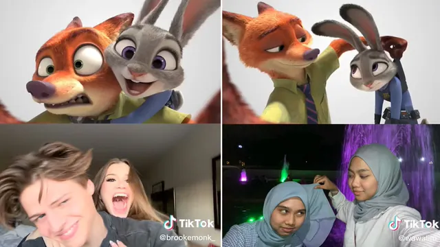 Nick and Judy Selfie Trend / Zootopia Selfie Trend meme card