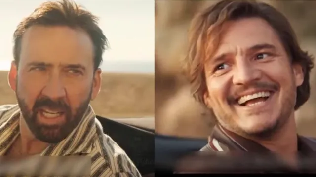 Nicolas Cage Looking At Pedro Pascal / Make Your Own Kind of Music meme card