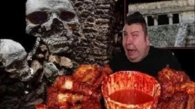 Nikocado Avocado Aztec Temple Mukbang meme card