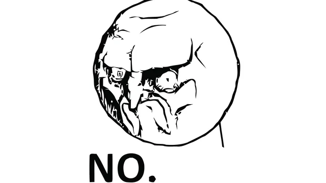 NO. Rage Face meme card