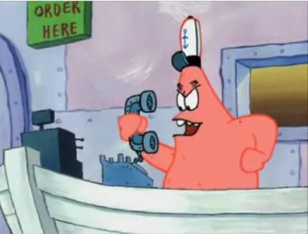 No, This Is Patrick meme card
