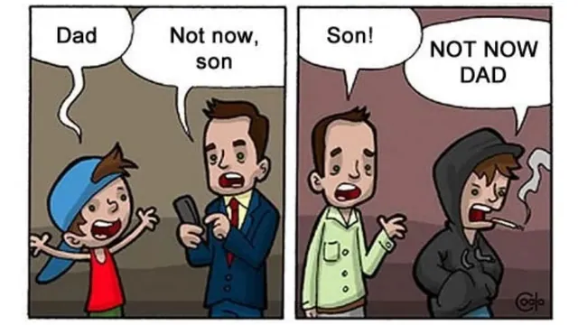Not Now, Son meme card