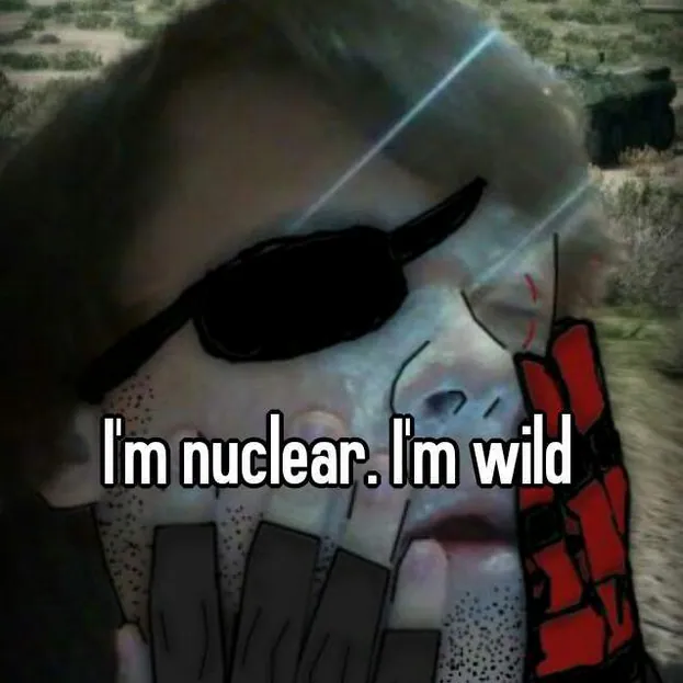 "Nuclear" / Standing on the Edge meme card