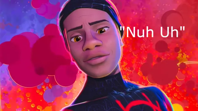 Carte meme Nuh Uh Spiderman Meme / Miles Morales Drops Peter Parker