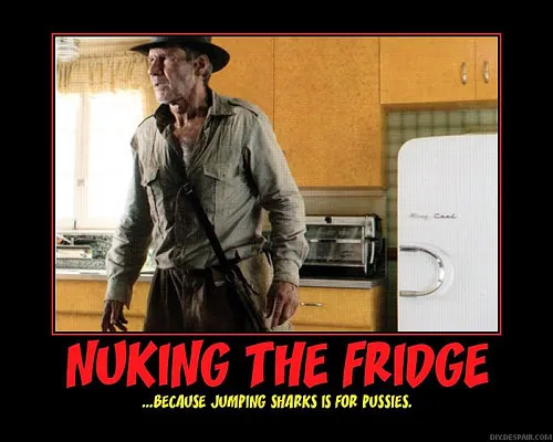 Nuking the Fridge meme card