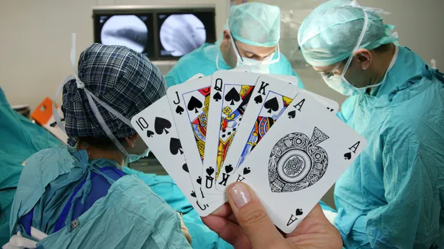Nurses Playing Cards meme card
