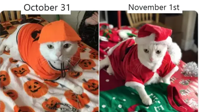 Carte meme October 31st vs. November 1st
