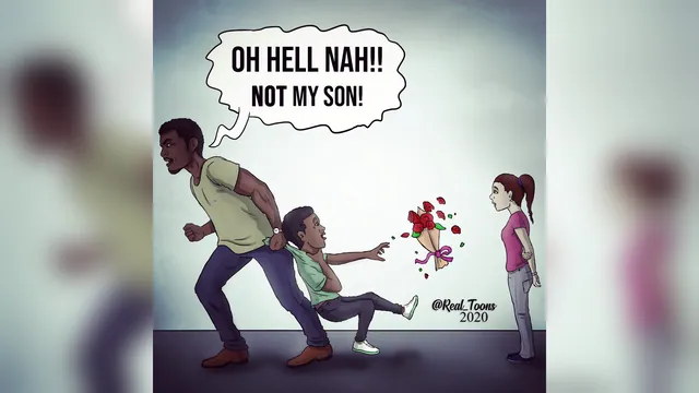 Oh Hell Nah!! Not My Son! meme card