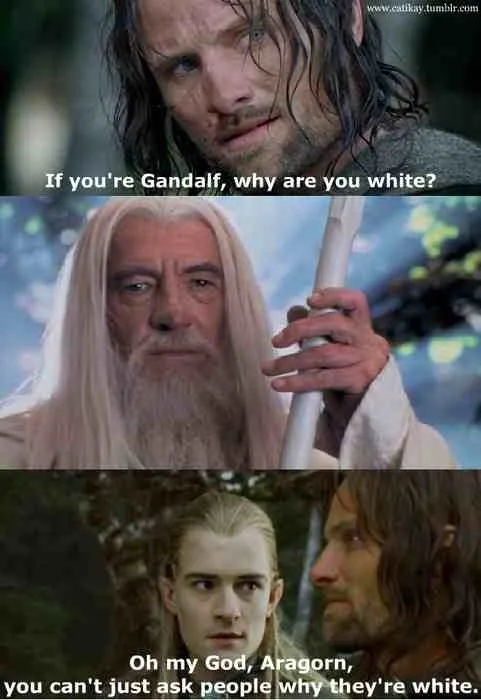 Oh My God, Karen, You Can't Just Ask Someone Why They're White meme card