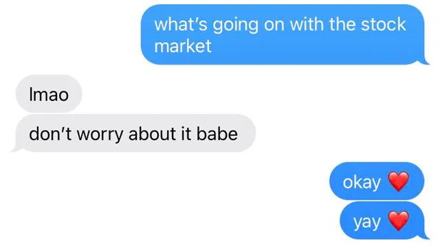"Okay ❤️ Yay ❤️" Text Message Response meme card
