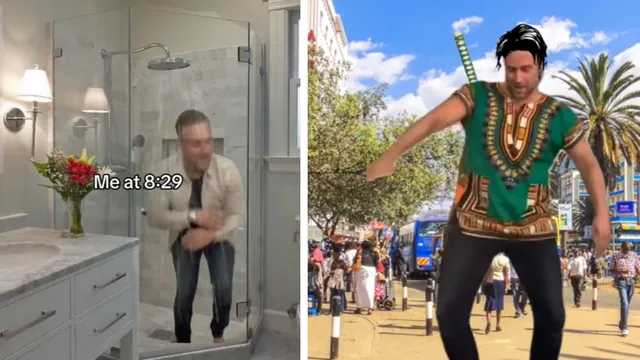 White Guy Dancing To Afrobeat Music meme card