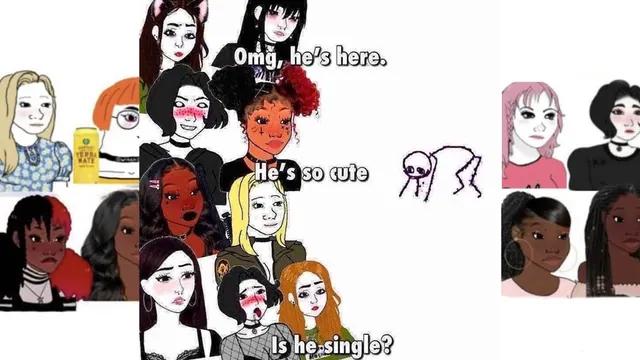 Carte meme OMG He’s Here / He’s So Cute / Is He Single?