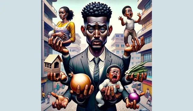 Carte meme Onion Man / Man Holding Onions and Family