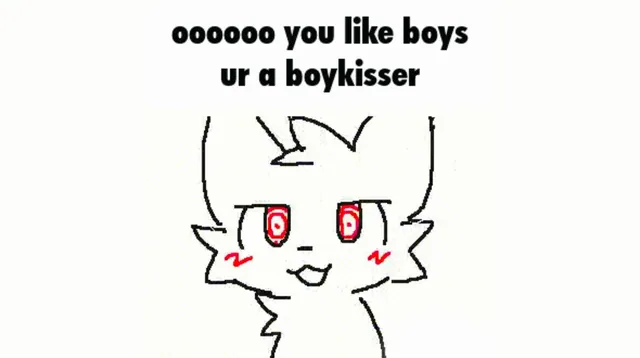 Oooooo You Like Boys Ur A Boykisser meme card