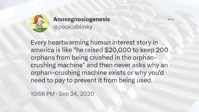 Orphan-Crushing Machine meme card