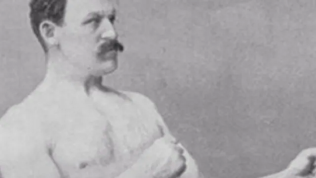Carte meme Overly Manly Man