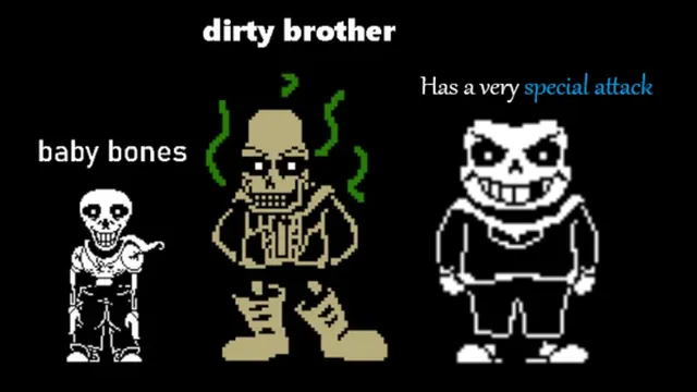 Papyrus and Sans' Brothers / Baby Bones meme card