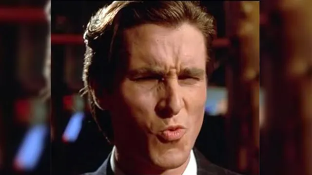 Patrick Bateman's Ooh Face meme card