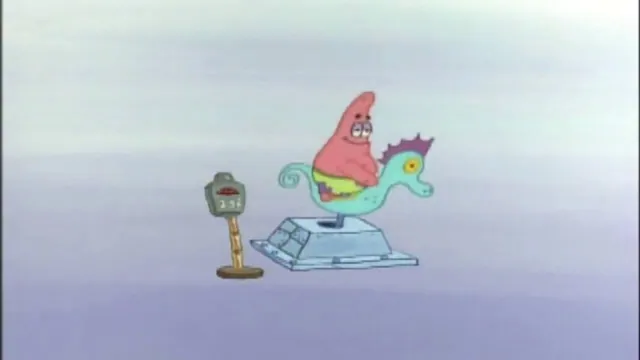 Carte meme Patrick Star Riding A Seahorse