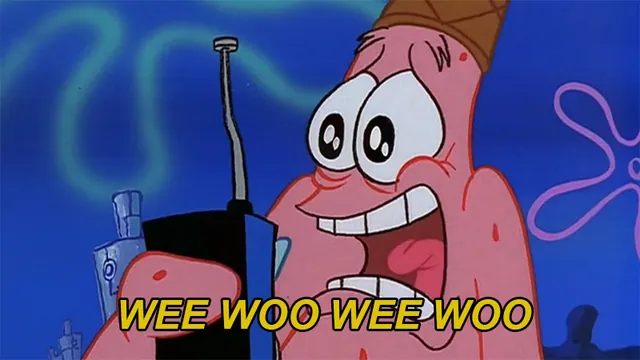 Patrick's "Wee Woo Wee Woo" meme card