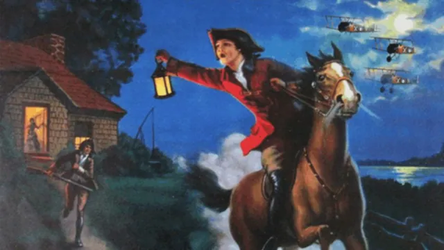 Paul Revere "The British Are Coming" Painting meme card