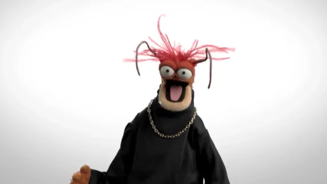 Pepe the King Prawn Laughing meme card