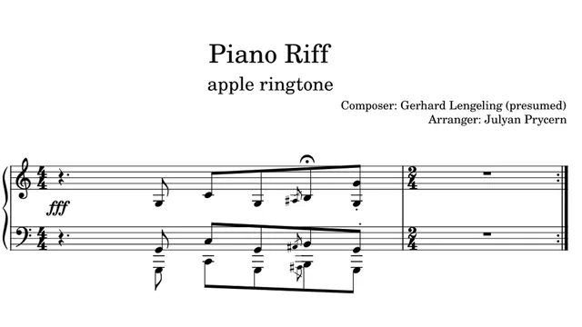 Piano Riff Ringtone meme card
