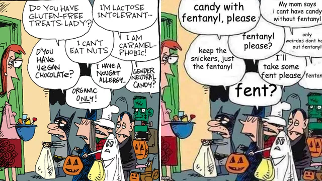 Picky Kids Trick-or-Treating meme card