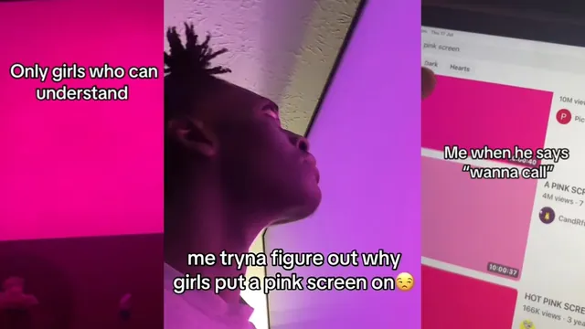 Pink Screen meme card