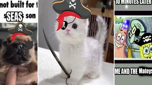 Pirateposting meme card