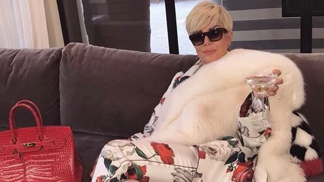 Platinum Blonde Kris Jenner meme card