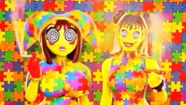 Carte meme Pomni and Chun-Li Relapse Hypnosis AI Video