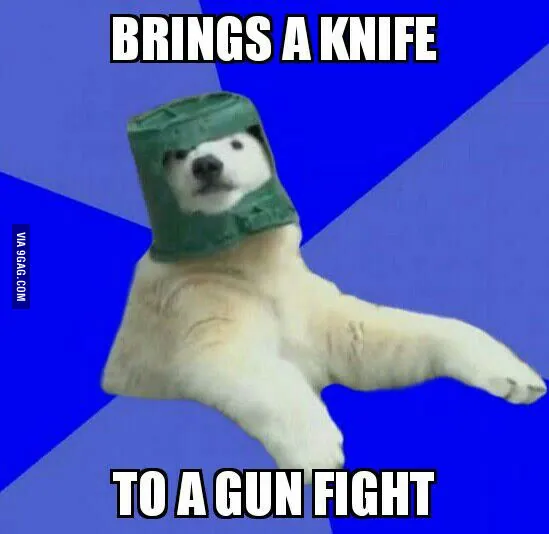 Poorly Prepared Polar Bear meme card