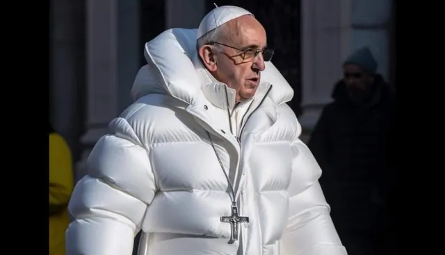 Carte meme Pope in White Puffer Jacket / Pope Francis Drip