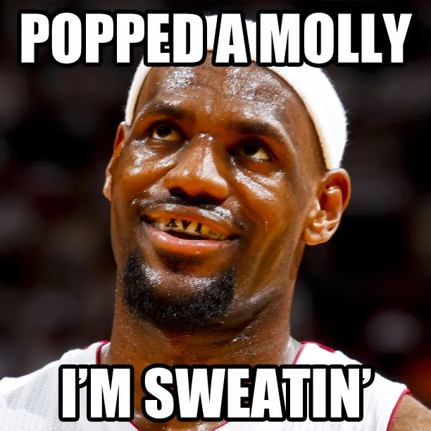 Carte meme Popped a Molly, I’m Sweatin