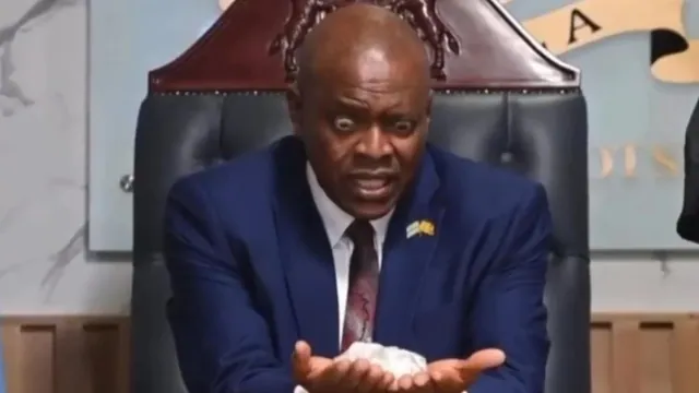 Carte meme President of Botswana Holding Second-Largest Diamond