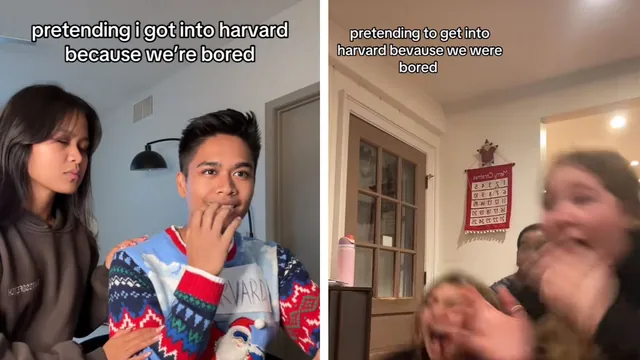 Carte meme Pretending I Got Into Harvard Because I’m Bored