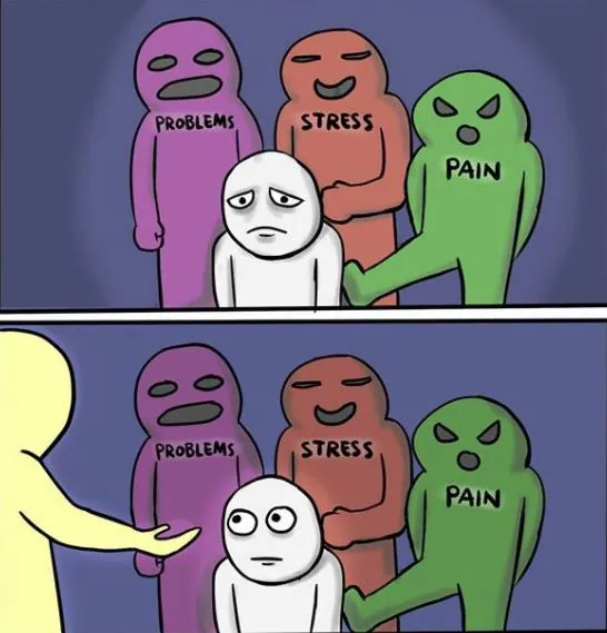 Carte meme Problems, Stress, Pain