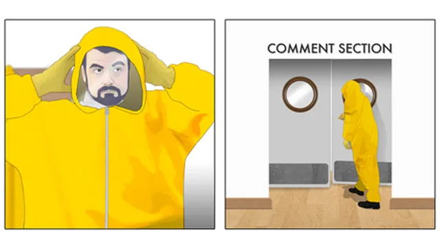 Putting on a Hazmat Suit meme card