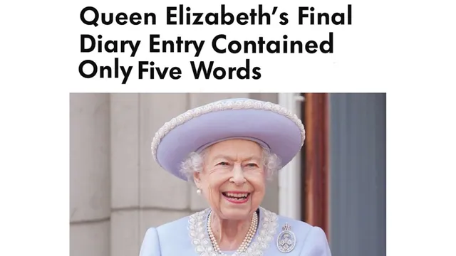 Queen Elizabeth's Final Five Words meme card