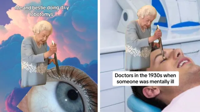 Queen Elizabeth's "I Think I Might Just Put Knife In It" meme card