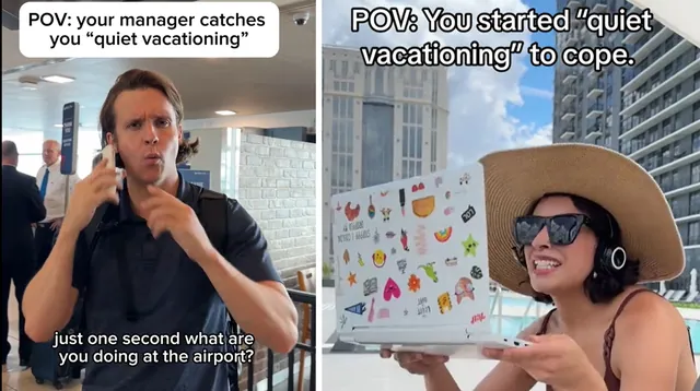 Quiet Vacation meme card
