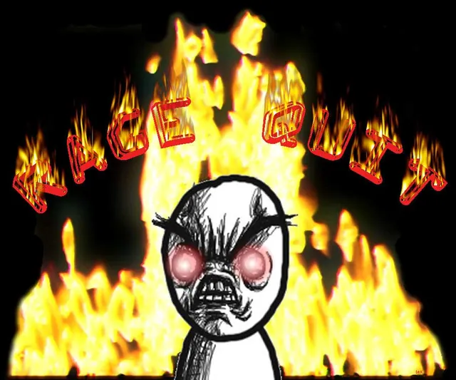 Rage Quit meme card