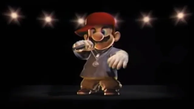 Carte meme Rapper Mario