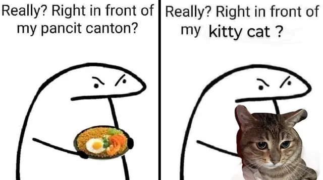 Really? Right In Front Of My X? meme card